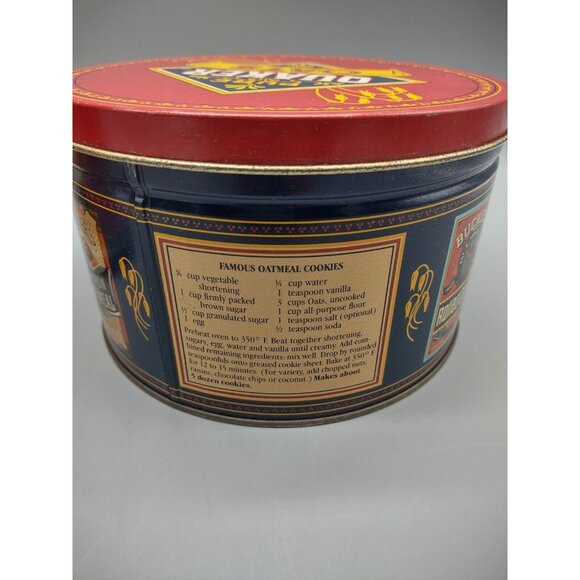 Vintage 1980s 90s Lot of 2 Quaker Oats Metal Tin Cans, 1983, 1990 - Picture 14 of 17